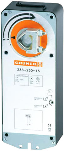 Электропривод GRUNER 238-230-15 15Нм, 230В с возвратной пружиной